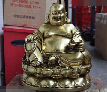 China Budismo Templo Cobre Bronze Gild Maitreya Rohan Monk Buddha