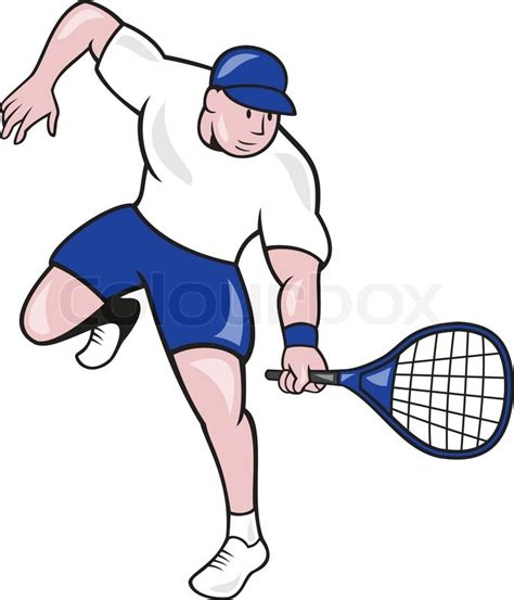 Illustration Of A Tennis Player Stock Vector Colourbox