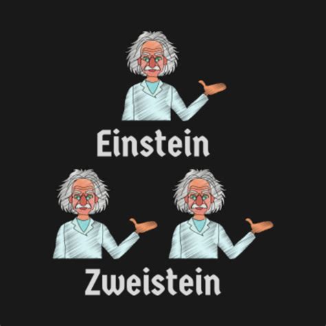 German Funny Einstein 2 Einsteins Design Einstein Crewneck