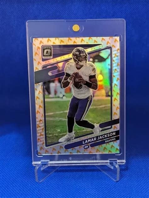 Lamar Jackson Donruss Optic Fire Prizm Emoji Case Hit Ssp