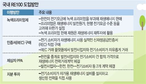 산업부 한국형 Re100 이행 제도 본격 도입 전기판매자·구매자가 직접 Ppa 맺어야 된다