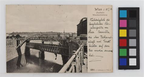 Wienfluss Zollamtsbr Cke Mit Stadtbahn Ansichtskarte Wien Museum