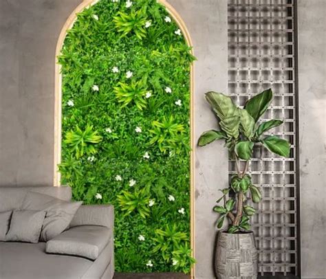 ILAN Vertical MYSTIC PEARL ARTIFICIAL GREEN WALL For Indoor Outdoor