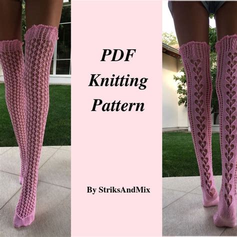 Knee High Socks Knitting Pattern Pdf Download Etsy