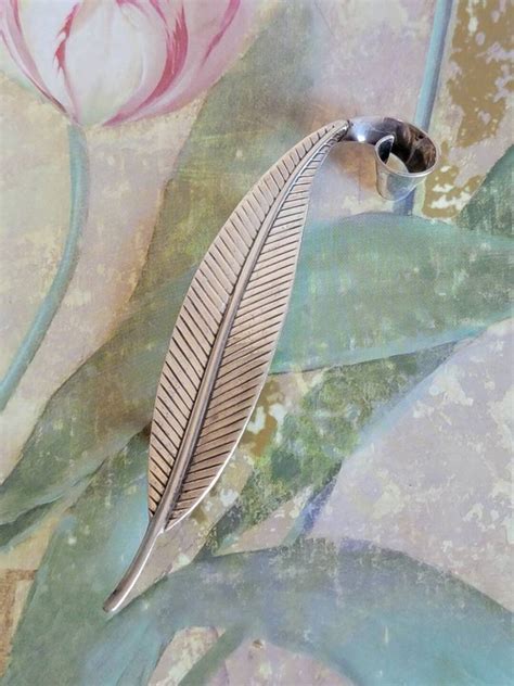 Vintage Sterling By Jewelart Sterling Silver Feather Brooch Or Pin Etsy