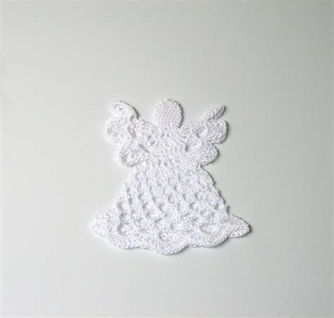 Flat Angel White Crochet Angel Angel Decoration Christmas Angel Decor Christening Wedding