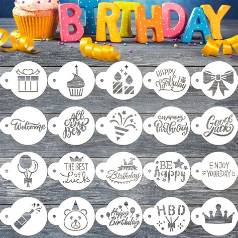 Buy Pieces Cake Stencil Templates Decoration Cookie Stencil For