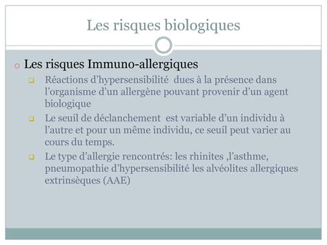 Les Riques Biologiques En Milieu Professionnel Ppt T L Charger