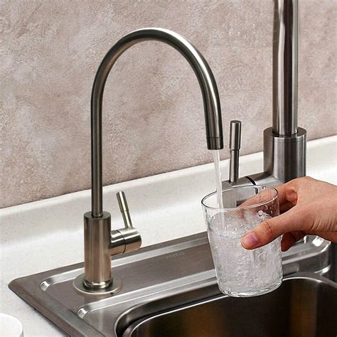 Brushed Nickel European High Spout Drinking Water Faucet Ronaqua