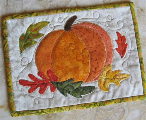 Autumn Pumpkin Mug Rug Craftsy Mug Rug Patterns Mug Rug Fall Quilts