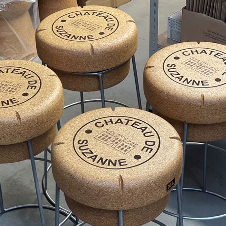 Tall Bar Stool With A Champagne Cork Top You Can Personalise