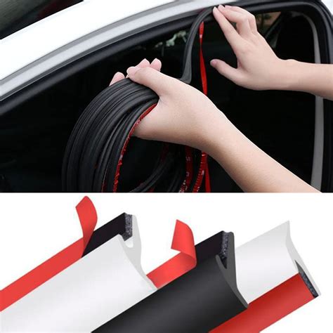 MS239 DIY Rubber Car Door Seal Strip T Type Double Layer Sealing