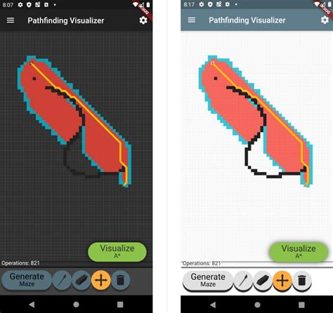 A visualization tool for various pathfinding algorithms with flutter