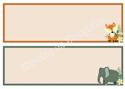 Classroom Name Tags Template Printable 3 Pages - Etsy