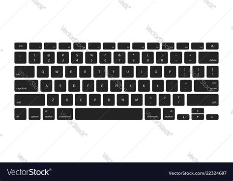 Keyboard keys stickers computer keyboard buttons Vector Image