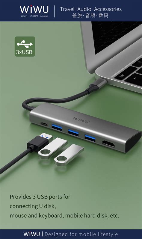 Wiwu Alpha In Usb C Hub A H Otc Lk