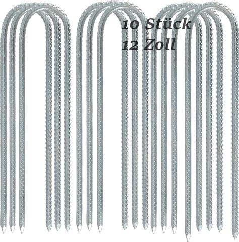 Zeonhei Lot De Piquets D Ancrage Au Sol Galvanis S En Forme De U
