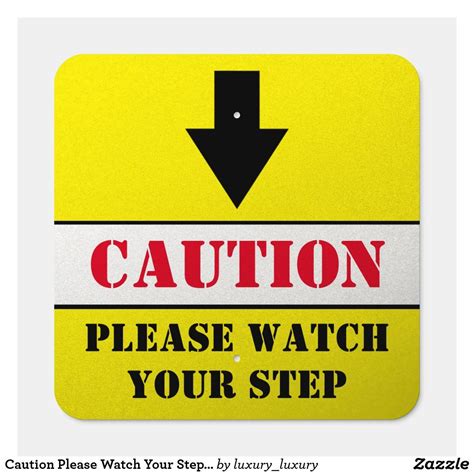 A Yellow Caution Sign With An Arrow Pointing To The Right And Below It Reads Caution Please