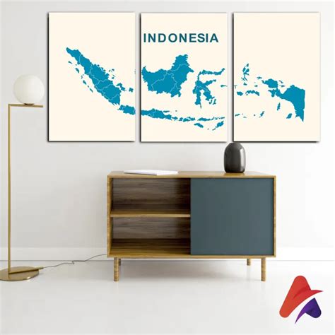 HIASAN DINDING SATU SET PETA INDONESIA WALL DECOR HIASAN DINDING PETA