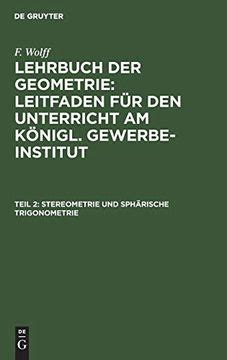 Libro Stereometrie Und Sph Rische Trigonometrie Aus Lehrbuch Der