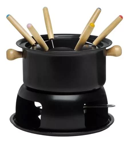 Set Instant Neo De Sartenes Para Fondue Para Personas Color Negro