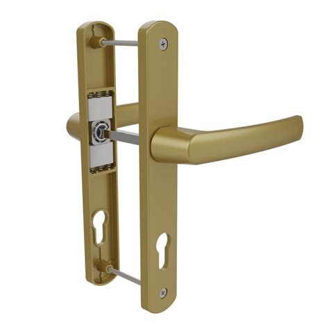 DOOR HANDLE AL JUMBO LARA 85 MM AXIS LONG WIDE GOLD FINISH Windoform