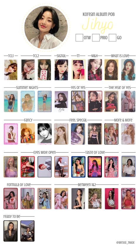 Twice Jihyo What Is Love Photocard Summer Nights Card Templates Albums Tokyo Pcs The Creator