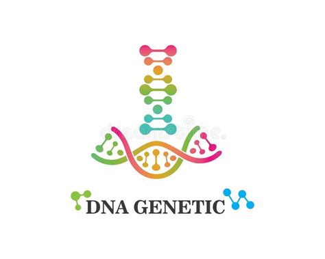 Ejemplo Gen Tico Del Icono Del Logotipo De La Dna Ilustraci N Del