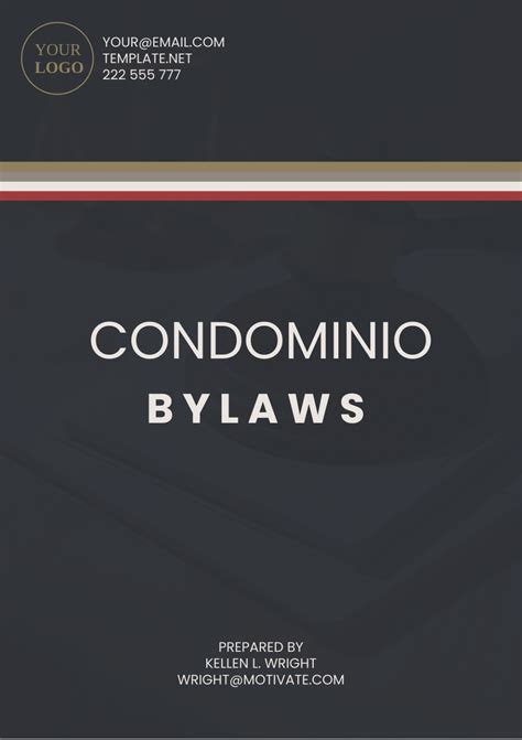 Free Condominio Bylaws Template Edit Online And Download