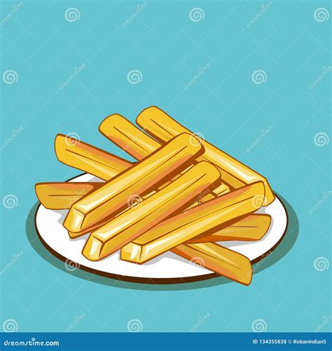 Ejemplo Del Vector De Las Patatas Fritas Ilustración Del Vector