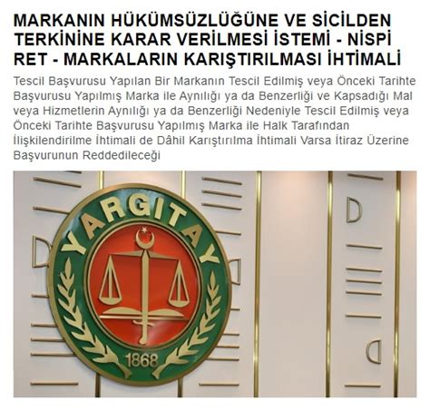 Hukuki Haber on Twitter MARKANIN HÜKÜMSÜZLÜĞÜNE VE SİCİLDEN TERKİNİNE