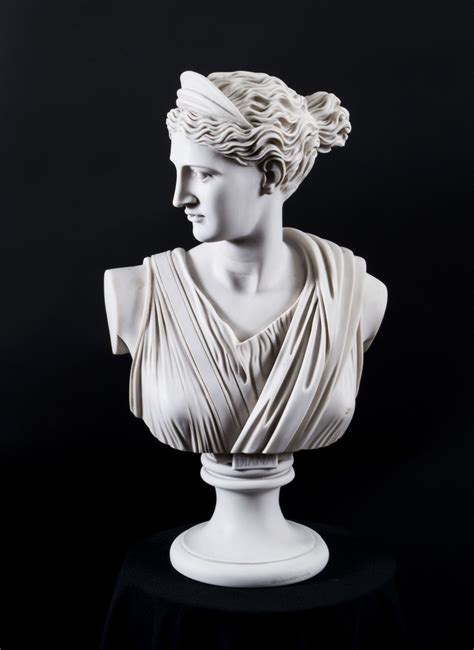 Stunning Marble Bust Diana In 2020 Marble Bust Classic Sculpture Portrait Sculpture