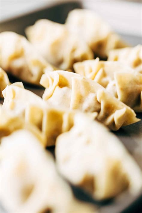 Vegetarian Gyoza Potstickers With Carrots And Paneer