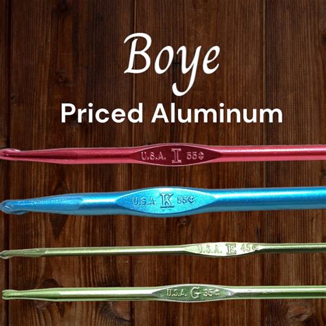 Vintage Boye Usa Price Stamped Aluminum Crochet Hooks 1950 Sanitized Etsy