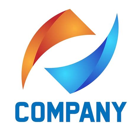 Premium Vector | A blue and orange logo for a company called company