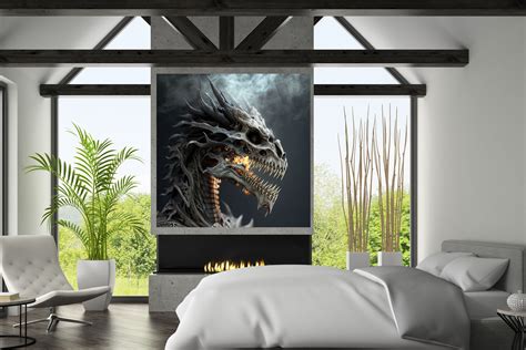 Dragon Skull, Art Print, Wallpaper, Poster, Digital Download - Etsy