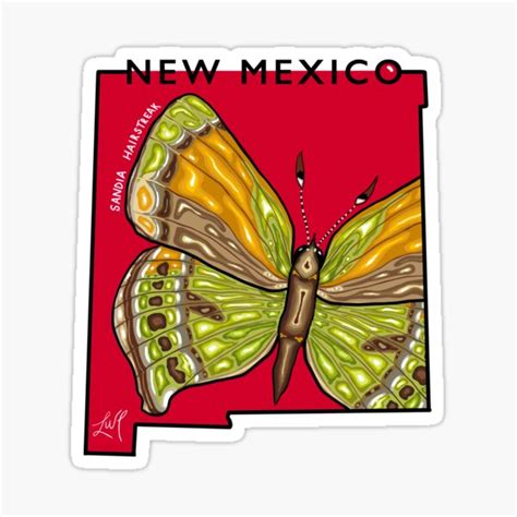 New Mexico State Butterfly The Sandia Hairstreak Sticker For Sale