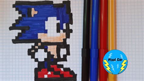 Como Dibujar A Sonic Pixel Art Youtube