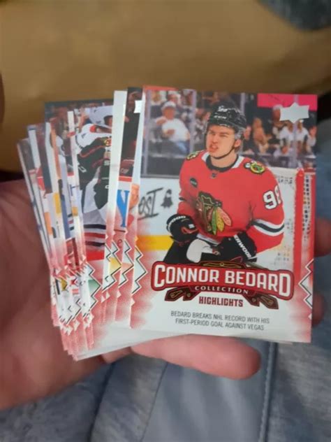 2023 24 UPPER DECK Connor Bedard Collection 1 à 25 ensemble complet de