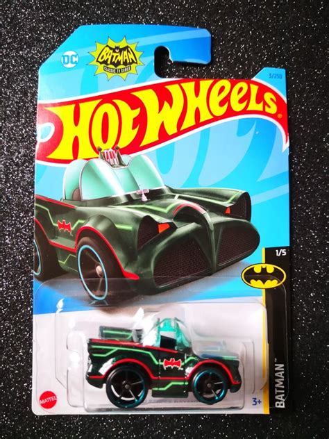 Hot Wheels Classic Tv Series Batmobile Tooned Batman Neon Green