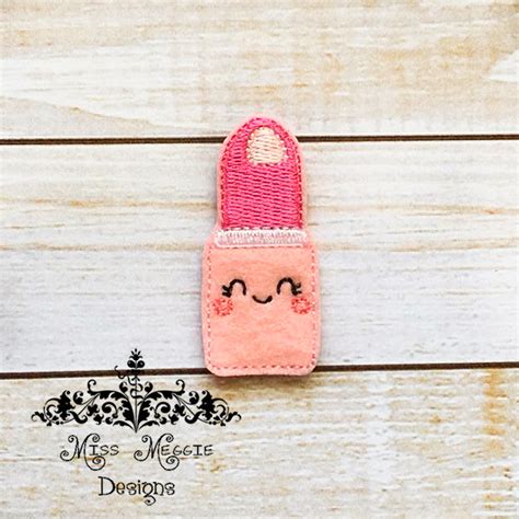 Kawaii Lipstick Feltie Ith Embroidery Design File Miss Meggie Designs