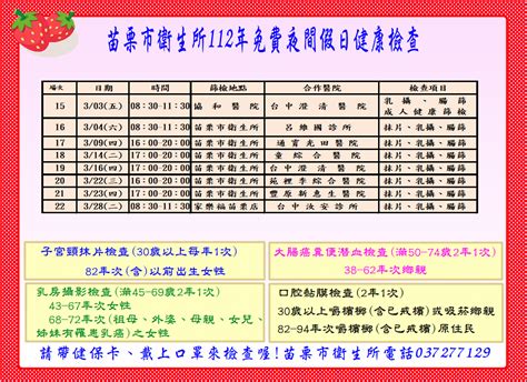 苗栗市衛生所新聞稿：遠癌樂活 健康你我一起動起來 苗栗縣政府衛生局