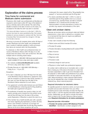 Unitedhealthcare Timely Filing Limit Fill Online Printable Fillable