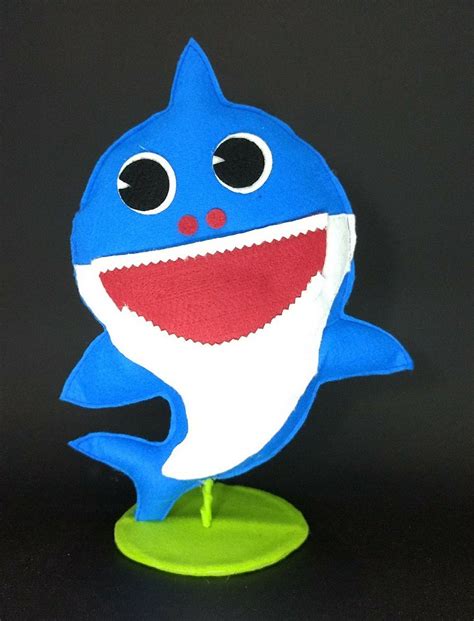 Tubar O Azul Baby Shark Em Feltro Unidade P De Pano Rizzo