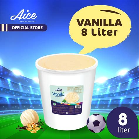 Jual Aice Ice Cream Vanilla Bucket 8 L Shopee Indonesia