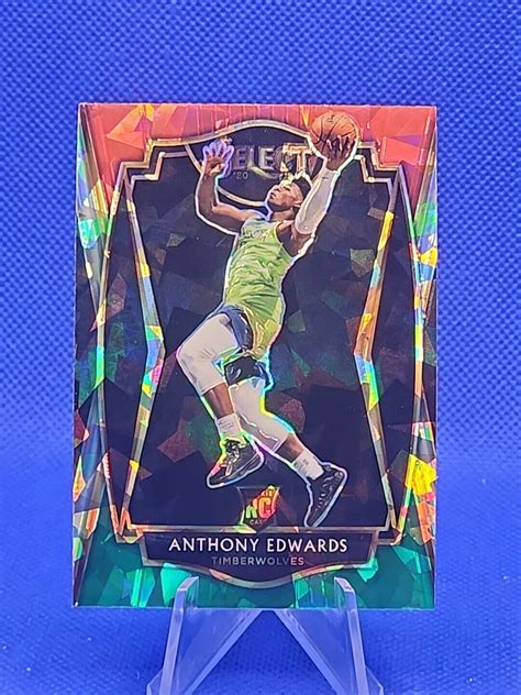 Panini Select Anthony Edwards Rc Premier Level Red White Green