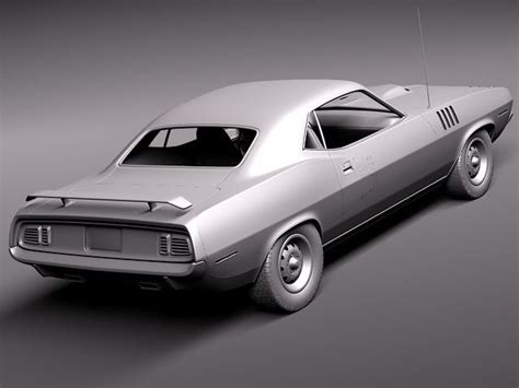 Plymouth Hemi Cuda Barracuda 1971 3d Model 129 3ds C4d Fbx Lwo Max Obj Free3d