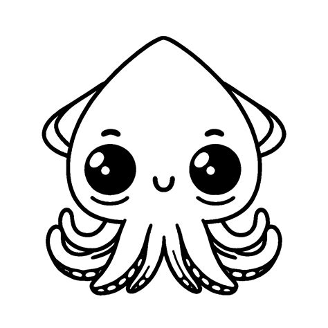 Squid pattern coloring book 34116268 Vector Art at Vecteezy