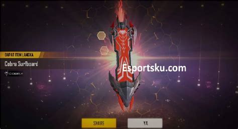 How To Obtain Cobra Surfboard Free Fire FF Skin Esports