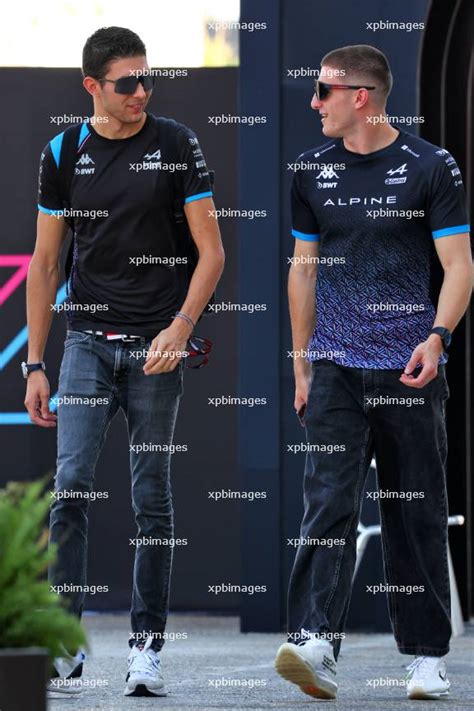 L To R Esteban Ocon FRA Alpine F1 Team With Jack Doohan AUS